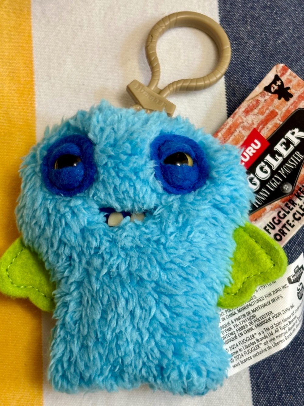 Fuggler Keyring "Cod Father" Blue 5-Inch Plush (Series 5) NWT